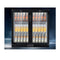 Bar Fridge 2 Glass Door Commercial Display Freezer Drink Cooler Black