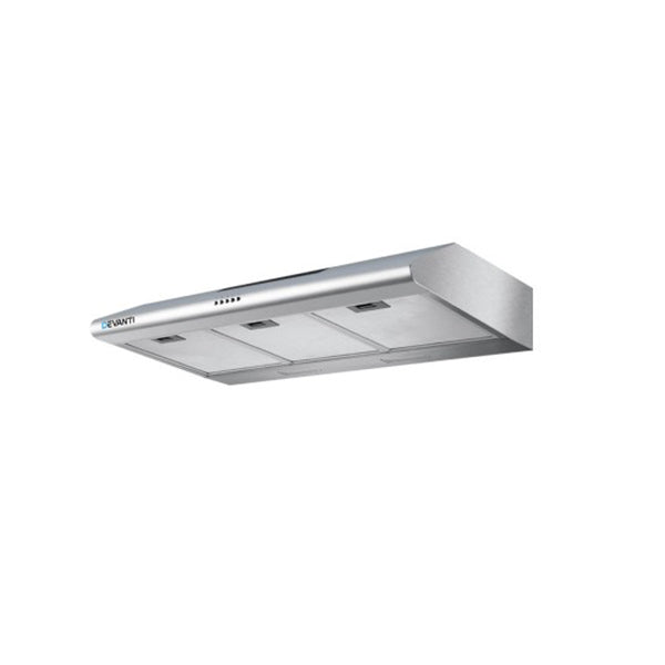 Devanti Fixed Range Hood Stainless Steel Kitchen Canopy 90Cm 900Mm