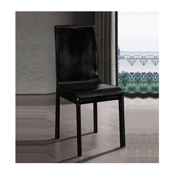 Dining Chairs 2Pcs Steel Frame Leatherette Medium High Backrest