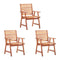 Outdoor Dining Chairs 3 Pcs With Anthracite Cushions Solid Acacia Wood