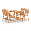 5 Piece Garden Dining Set Solid Acacia Wood