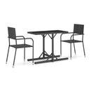 3 Piece Garden Dining Set Black