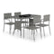 5 Piece Garden Dining Set Poly Rattan Grey And Anthracite