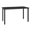 5 Piece Garden Dining Set With Armrest Poly Rattan Black