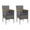 3 Piece Garden Dining Set Grey And Anthracite With Solid Acacia Wood