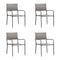 5 Piece Garden Dining Set Poly Rattan Grey And Anthracite