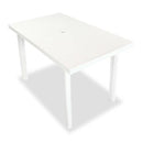 5 Piece Outdoor Dining Set Plastic White