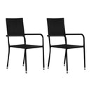 3 Piece Garden Dining Set Black