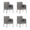 5 Piece Garden Dining Set Poly Rattan Anthracite And Grey