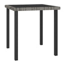 5 Piece Garden Dining Set With Cushions Poly Rattan Grey And Black