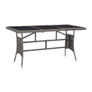 9 Piece Garden Dining Set Poly Rattan Grey And Anthracite