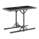 3 Piece Garden Dining Set Grey