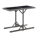 3 Piece Garden Dining Set With Cushions Grey And Anthracite