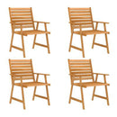 5 Piece Garden Dining Set Solid Acacia Wood