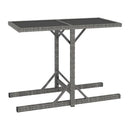3 Piece Garden Dining Set Black Poly Rattan And Glass