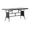 7 Piece Garden Dining Set With Cream White Cushions Poly Rattan Black