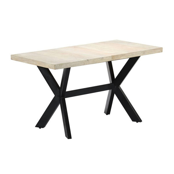 Dining Table Solid Bleached Mango Wood 140X70X75Cm