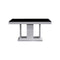 Dining Table Rectangular Shape High Glossy Black And White Mdf
