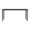 Garden Dining Table Black 180X70X73 Cm Poly Rattan