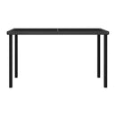 Garden Dining Table Black 140X70X73 Cm Poly Rattan