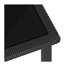 Garden Dining Table Black 70X70X73 Cm Poly Rattan