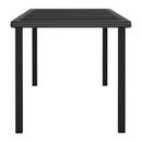 Garden Dining Table Black 180X70X73 Cm Poly Rattan