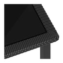 Garden Dining Table Black 140X70X73 Cm Poly Rattan
