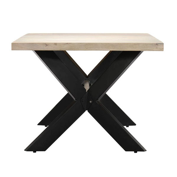 Dining Table Solid Bleached Mango Wood 140X70X75Cm