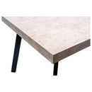 Concrete Dining Table With Black Metal Legs 165X90X76Cm