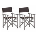 Directors Chairs 2 Pcs Solid Acacia Wood