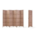 Panel Room Divider Screen Privacy Rattan Timber Foldable Hand Woven