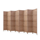 Panel Room Divider Screen Privacy Rattan Timber Foldable Hand Woven