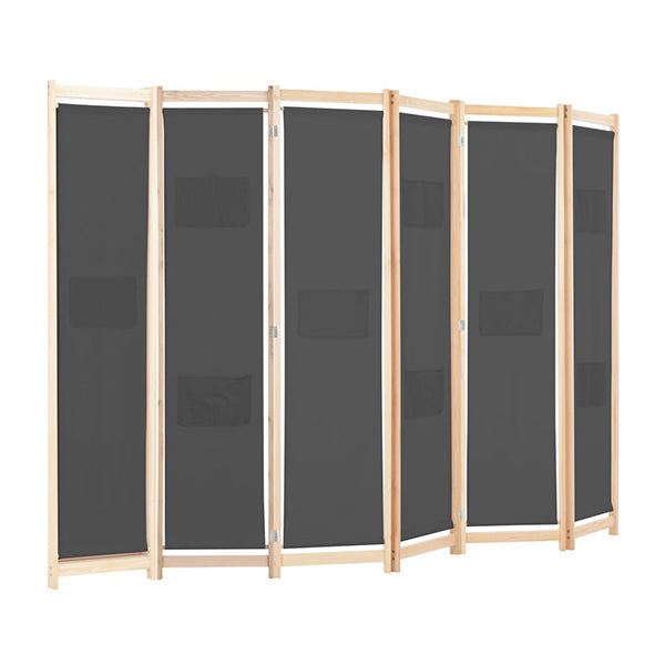 6 Panel Room Divider 240X170X4 Cm Fabric