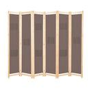 6 Panel Room Divider 240X170X4 Cm Fabric