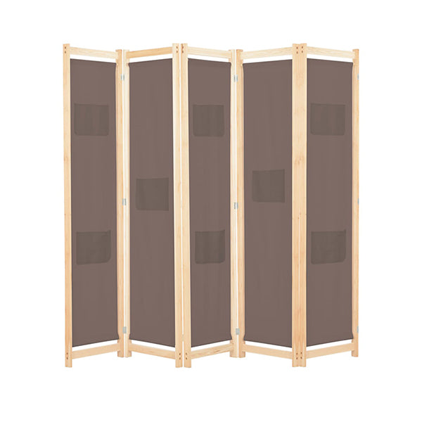 5 Panel Room Divider 200X170X4 Cm Fabric