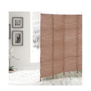 Panel Room Divider Screen Privacy Rattan Timber Foldable Hand Woven