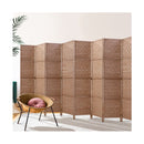 Panel Room Divider Screen Privacy Rattan Timber Foldable Hand Woven