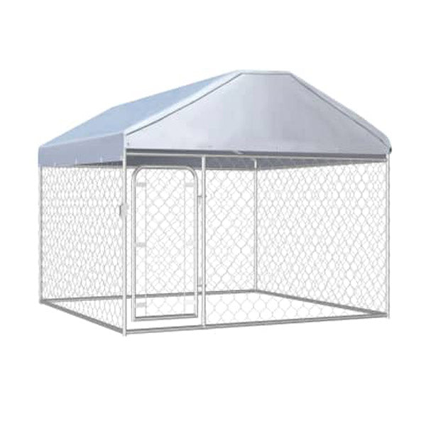 Outdoor Dog Kennel With Roof 200X200X135 Cm