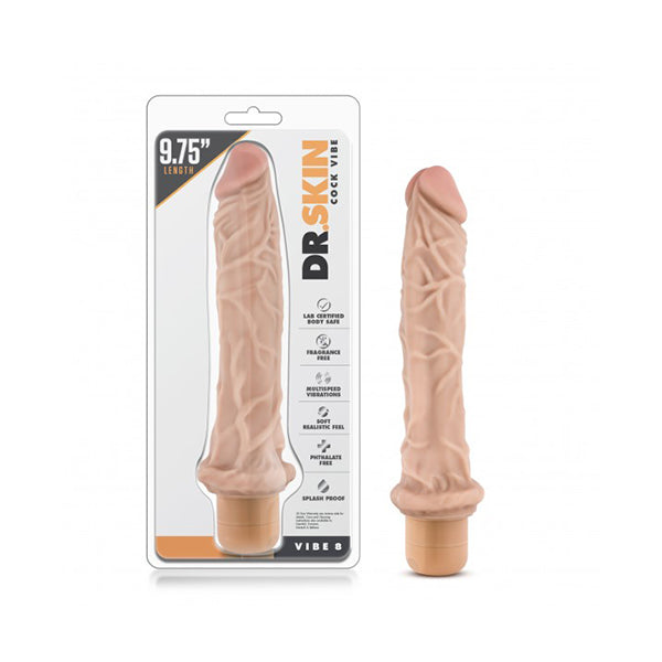 Dr Skin Cock Vibe 8 9 Inch Vibrating Cock Beige