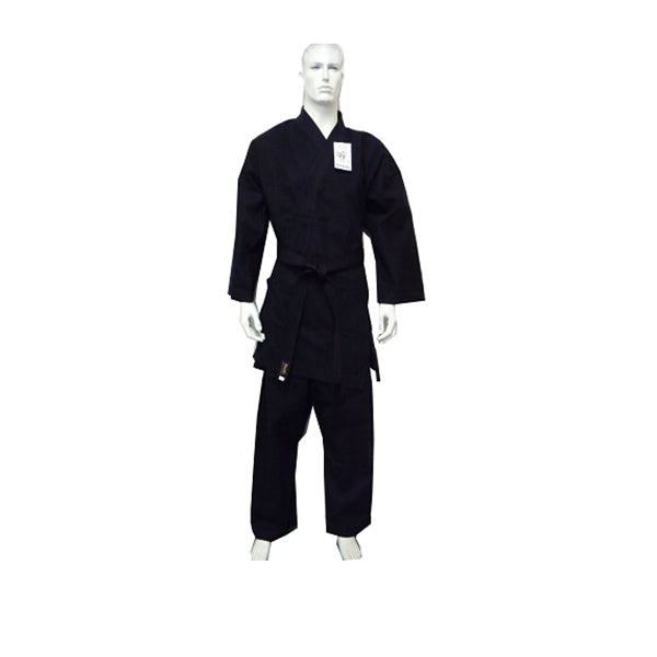 Yamasaki Gold Deluxe Brushed Canvas Karate Uniform Black 14 Oz