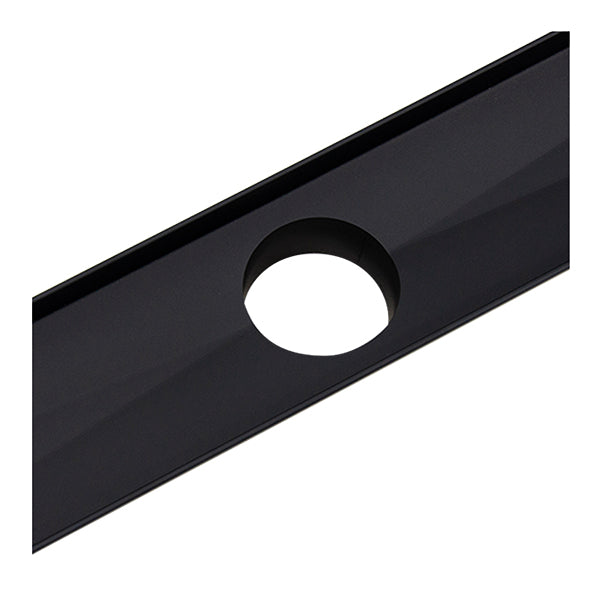 1000Mm Bathroom Shower Black Grate Drain Center Outlet Floor Waste