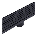 1000Mm Bathroom Shower Black Grate Drain Center Outlet Floor Waste