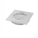 110X110Mm Brass Floor Waste Shower Grate Drain Square Chrome