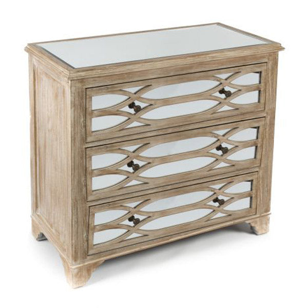Wooden Chest Of Drawers Natural 84X40X81Cm