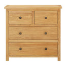 Chest Of Drawers 80X35X75 Cm Solid Oak Wood