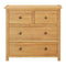 Chest Of Drawers 80X35X75 Cm Solid Oak Wood