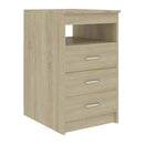 Drawer Cabinet Sonoma Oak 40X50X76 Cm Chipboard