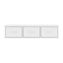 Wall Mounted Drawer Shelf White 88X26 Cm Chipboard