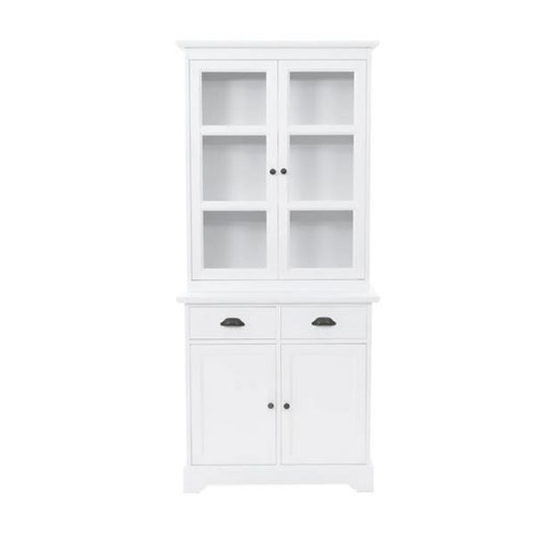 Welsh Dresser With 4 Doors Mdf And Pinewood 80X40X180 Cm