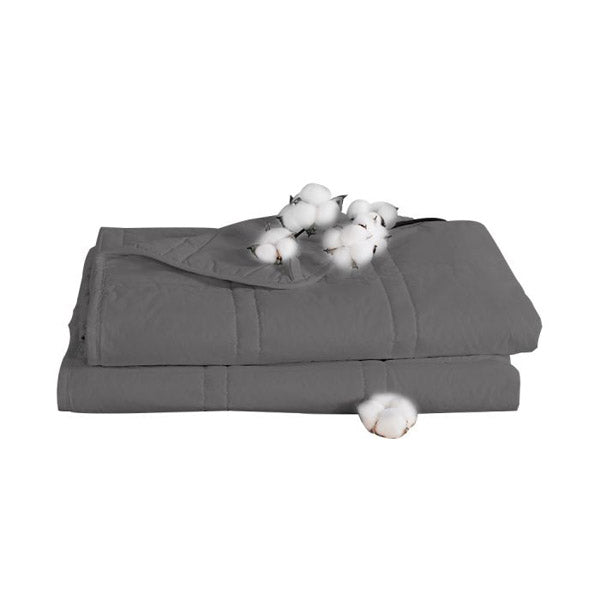 Weighted Blanket Cotton Heavy Adults Deep Relax 7Kg Grey